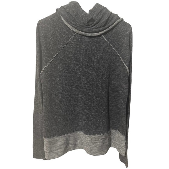 Free People Beach Charcoal Gray Cocoon Cowl Neck Long Sleeve - Picture 6 of 9